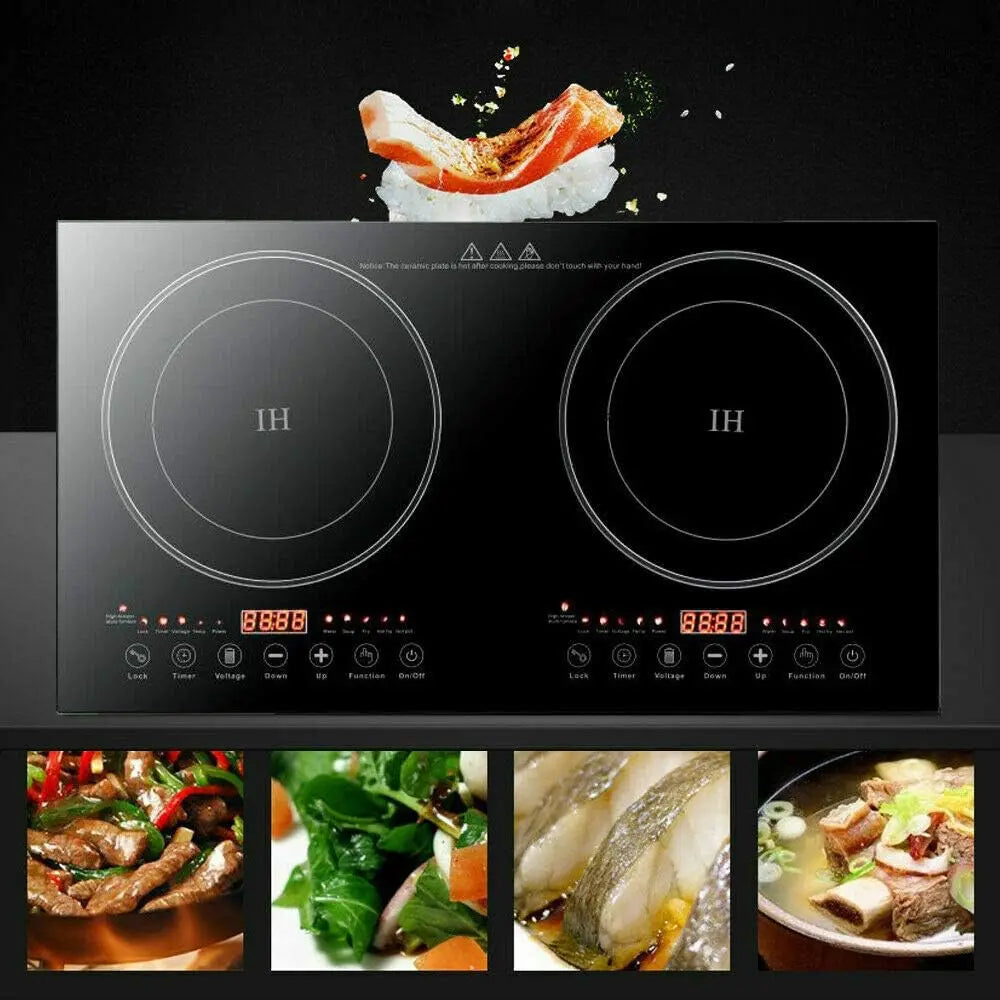Dual Induction Cooktop 2400W Portable Digital Stove